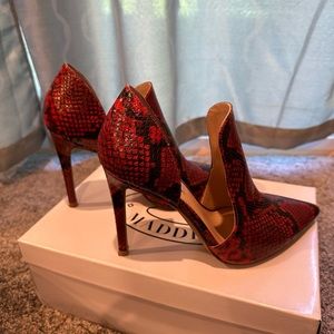 Red Hot Snake Pumps
